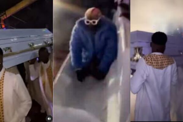 Netizens react as Portable makes grand entrance into concert with white coffin
