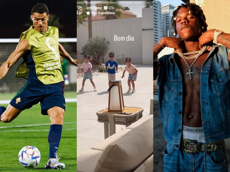 Cristiano Ronaldo's children seen vibing to Nigerian artiste Rema's hit, Calm Down - Skabash! Cristiano Ronaldo's children seen vibing to Nigerian artiste Rema's hit, Calm Down - Skabash!