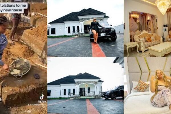 Landlady at 27 - Young Nigerian lady gifts herself mansion to celebrate new age