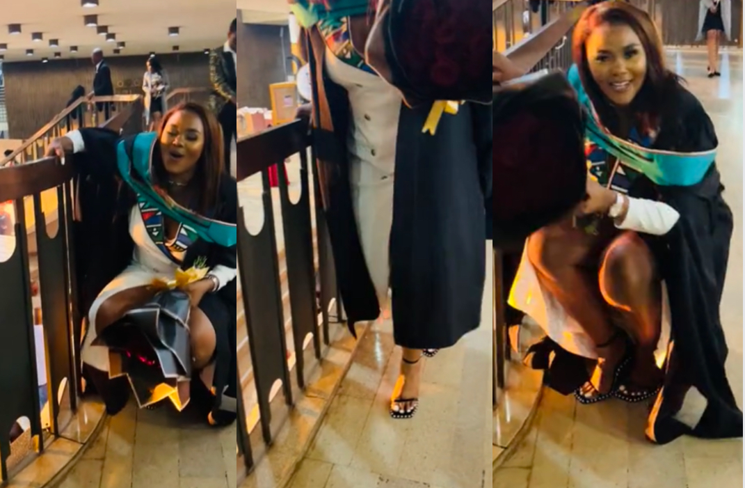 ‘High heels will humble you‘: Lady struggles with shoes on graduation ...